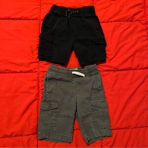 Kids Cargo Shorts Set - Black and Gray